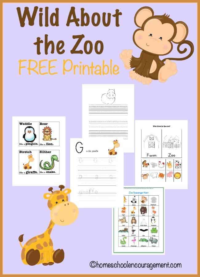 Planning a trip to the Zoo?  Take a look at this FREE printable set with resources for books and activites that make learning about the zoo more fun!