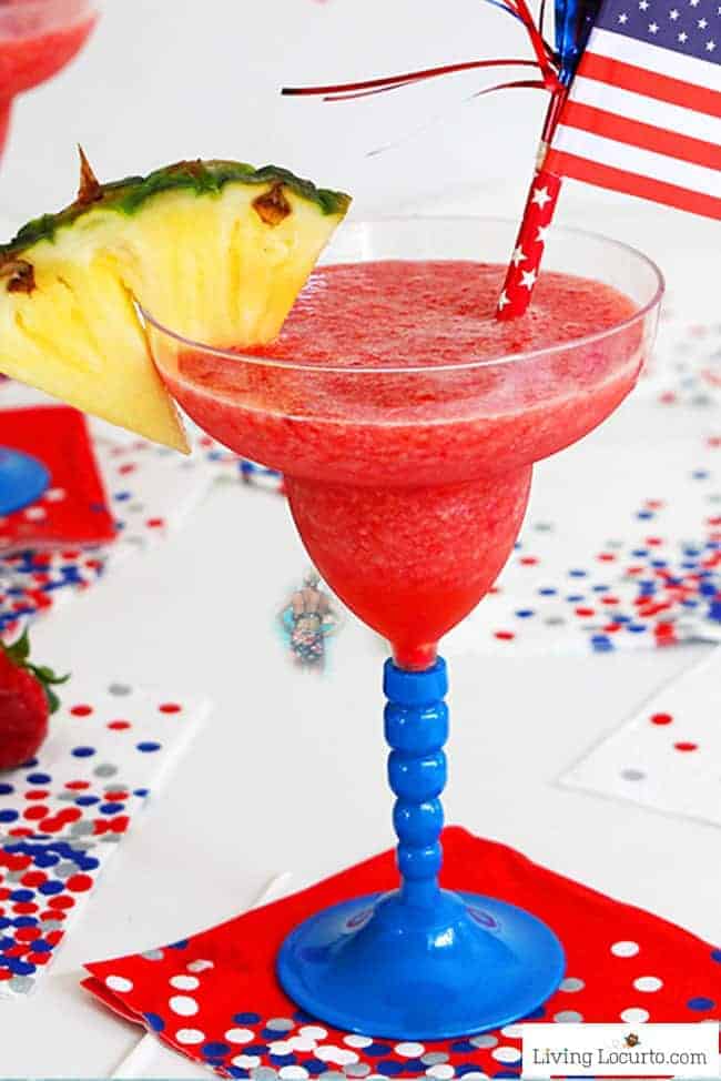 Frozen Pineapple Strawberry Margarita