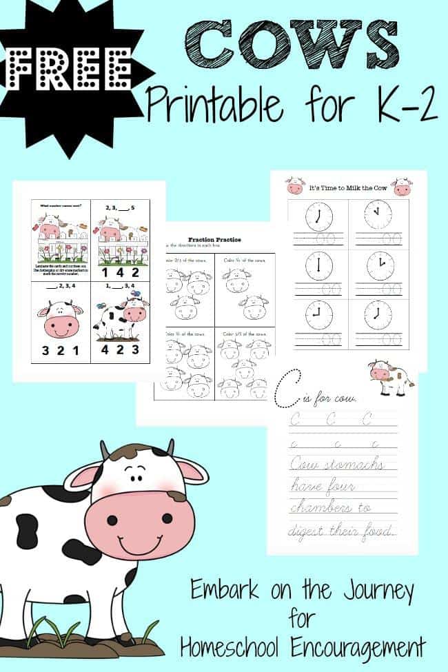 Celebrate Cow Appreciation Day with this free printable for K-2! | encouragingmomsathome.com