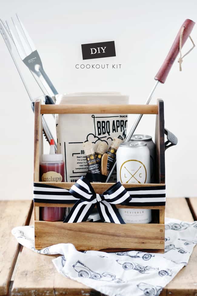 man gift basket with grill accessories