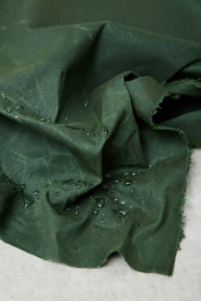 Mind the Maker - Light Waxed Cotton Canvas - Fern - Sold by the half metre