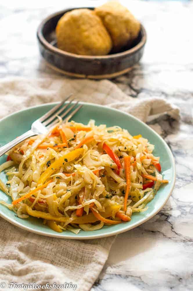 Jamaican steamed cabbage