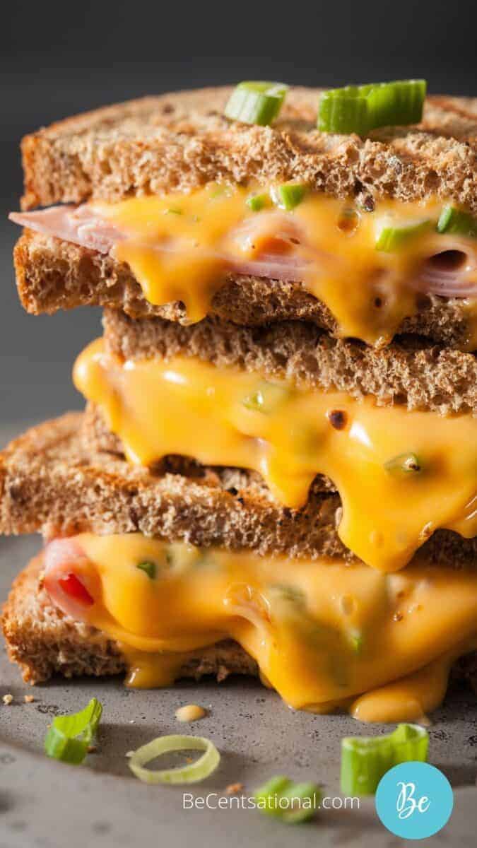 home-made Grilled ham and cheese