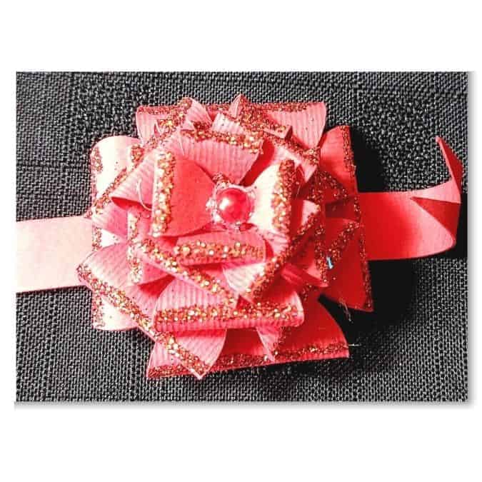 The Big Bow in a gorgeous cerise color created with 5 layers and is available as part of the 3D Gazebo or as a single SVG design.