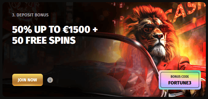 Third deposit bonus means extra cash and free spins! 