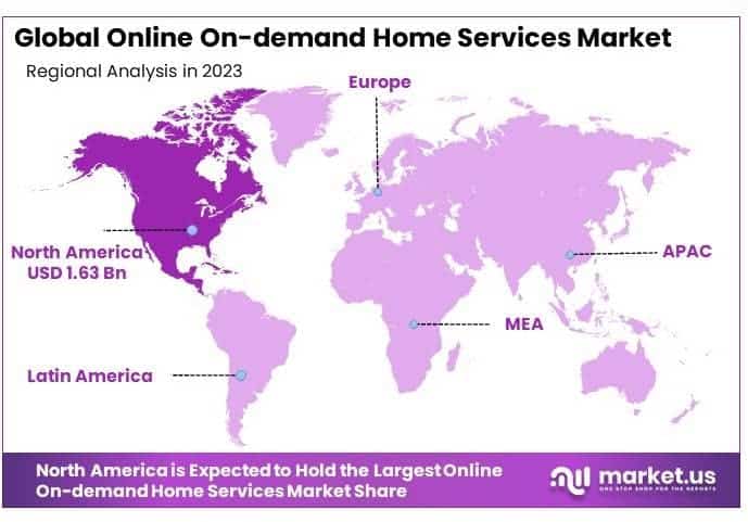 Online On-demand Home Services Market By Regional Analysis