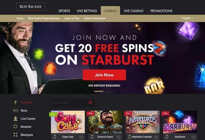 Roy Richie Casino 20 free spins and 300% free bonus