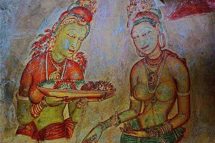 Exploring Sigiriya in Sri Lanka, the Remarkable Rock Fortress Complex 15 Sigiriya frescos of celestial maidens Sigiriya in sri lanka cloud maidens lightning ,aidens