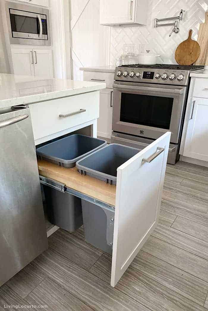 Kitchen Cabinet Organization Ideas Double Trash Can