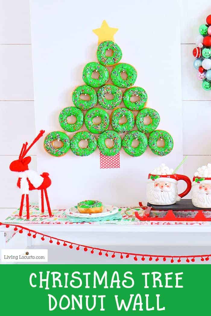 Christmas Tree Donut Wall EASY Party Food Idea Living Locurto
