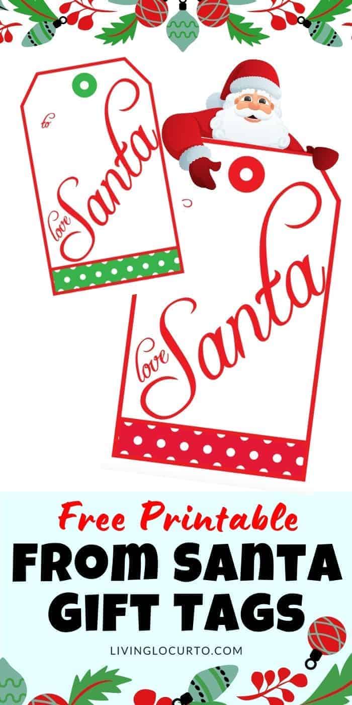 Large Santa Christmas Tag Template