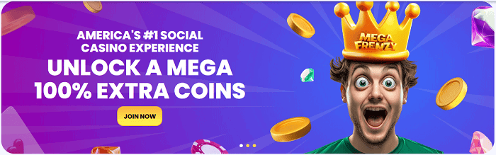 Mega Frenzy Casino 100% Extra Coins on first purchase 
