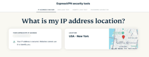 You can use ExpressVPN’s IP Address Checker to confirm that you are properly connected to the VPN.