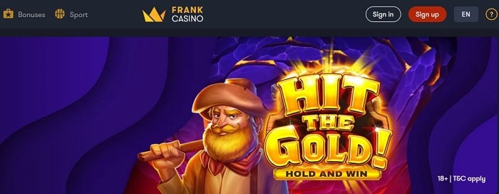 Frank Casino free money