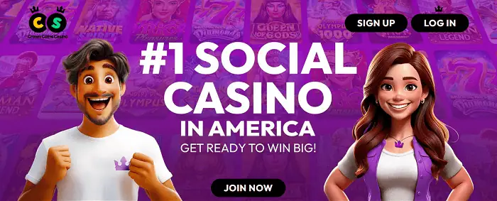 Crown Coins Casino Free Bonus - best social casino in USA!