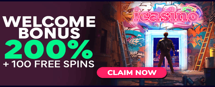 iCasino.ag 200% bonus and 100 free spins 