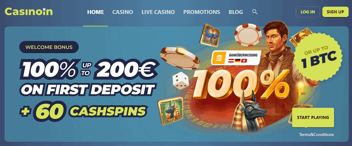 100% bonus and 60 free spins