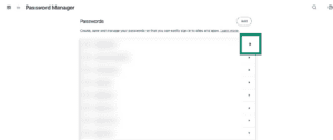 Password manager settings in Brave browser.