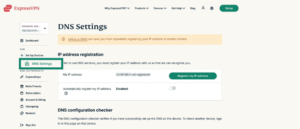 ExpressVPN DNS settings.