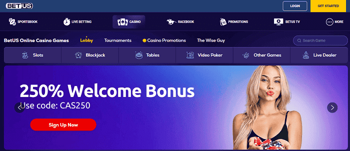 250% Welcome Bonus 