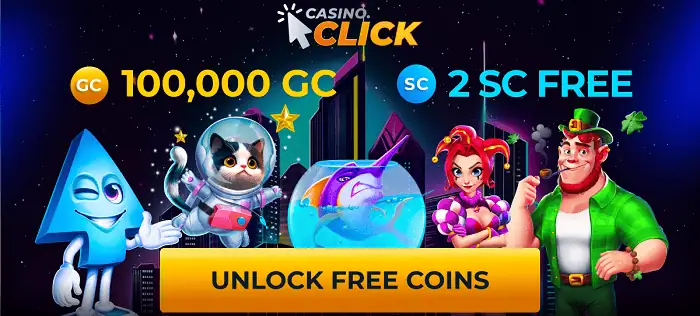 Casino Click Welcome Bonus - the best Social Casino (Sweepstakes) in USA 