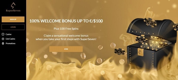 SuperSeven welcome bonus