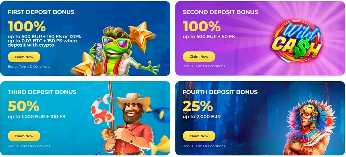 4-tier welcome bonus pack 