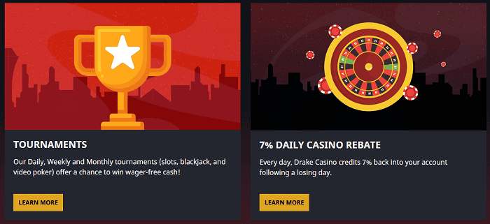 Drake Casino Bonus Codes and Tournaments 