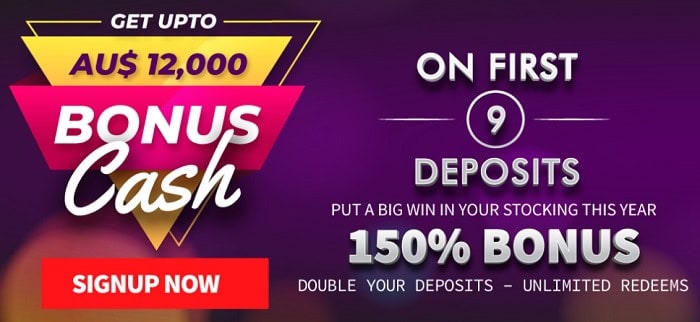150% up to $1500 bonus on first deposit