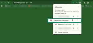 ExpressKeys extension in browser toolbar.