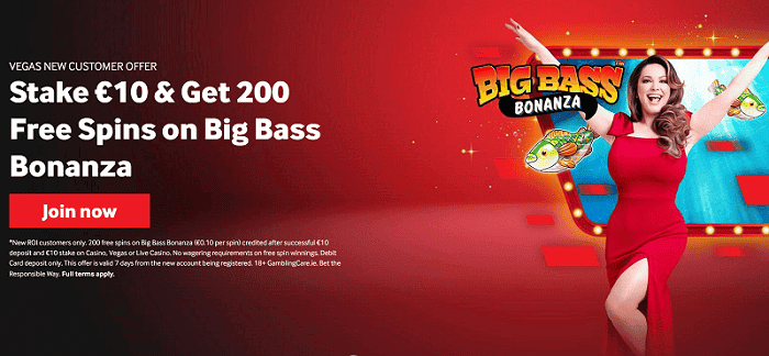 200 FS on Big Bass Bonanza 
