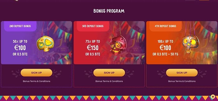 2nd, 3rd and 4th deposit bonus 