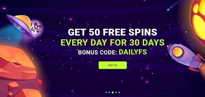 50 Free Spins every day 