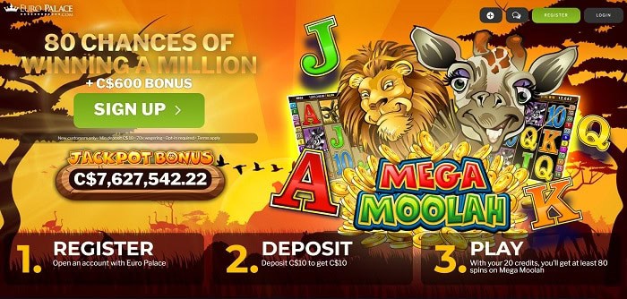 Europalace 80 free spins