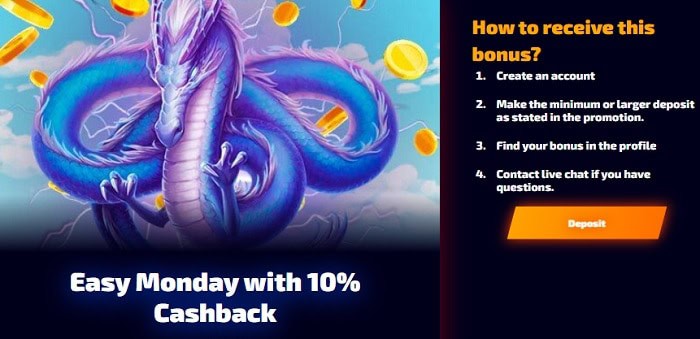 Monday Cashback 10%