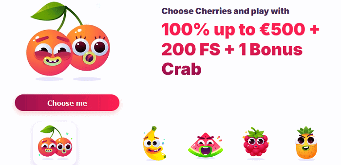 Choose Your Fruit Welcome Bonus 