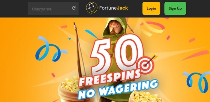 FortuneJack 50 gratis spins 
