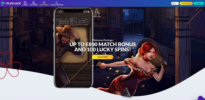 100% match bonus and 20 extra spins on first deposit 