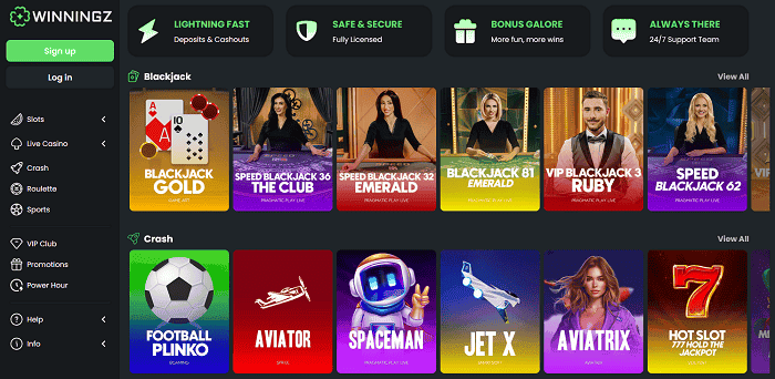 Winningz Deposit and Cashout 