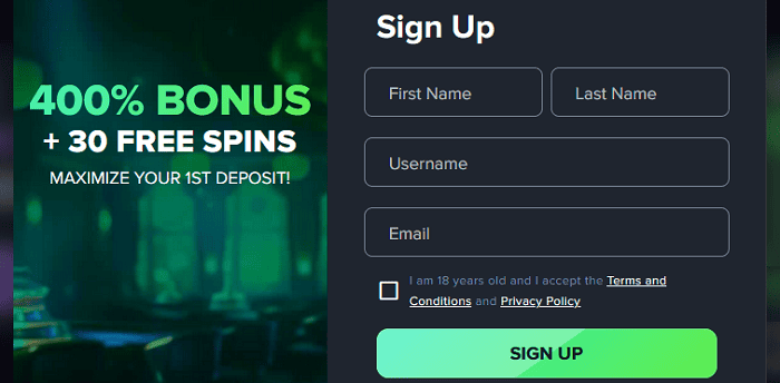 Sign Up and Play Now 