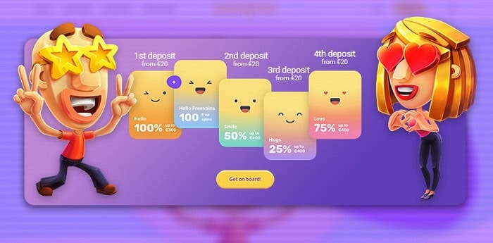 Welcome Bonus and Free Spins at Emojino.com 