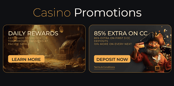 Pacific Spins Casino Promotions 