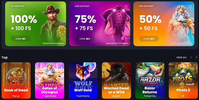 Claim your welcome bonuses after deposit! 