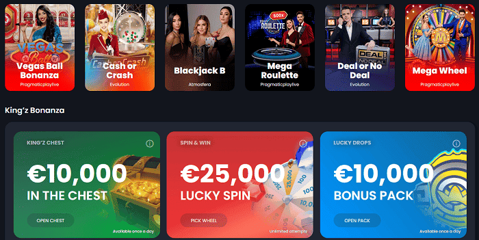 Play Live Dealer games and win real money! 