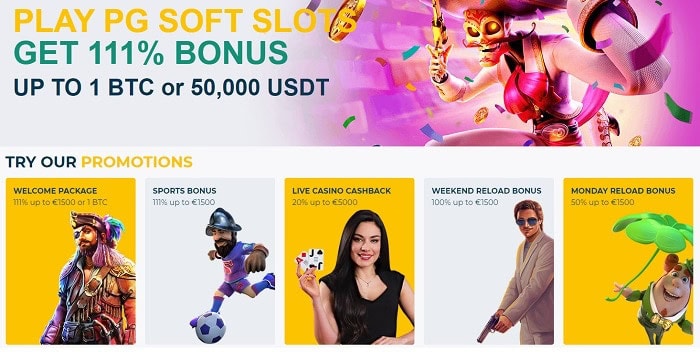 Get 111% bonus on first deposit! 