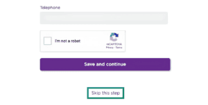 "Skip this step" option highlighted in the Roku ExpressVPN setup screen.