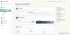 The ExpressVPN+ Portal, highlighting the Activity Hub.