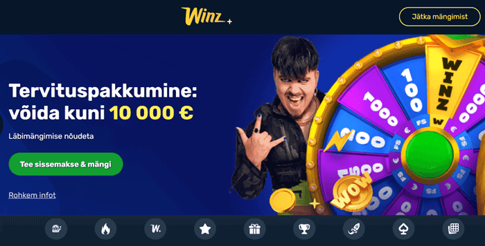 Winz.io Estonia Casino Welcome Bonus 