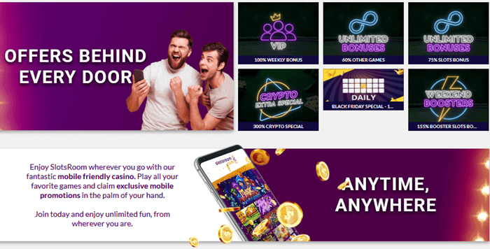 Slotsroom Casino Promotions and Free Spins 