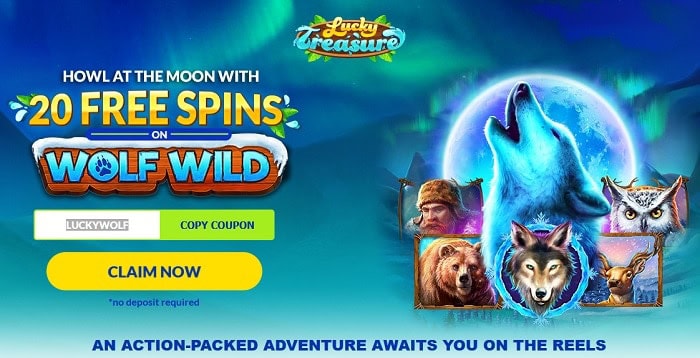 Interface de Lucky Treasure Casino